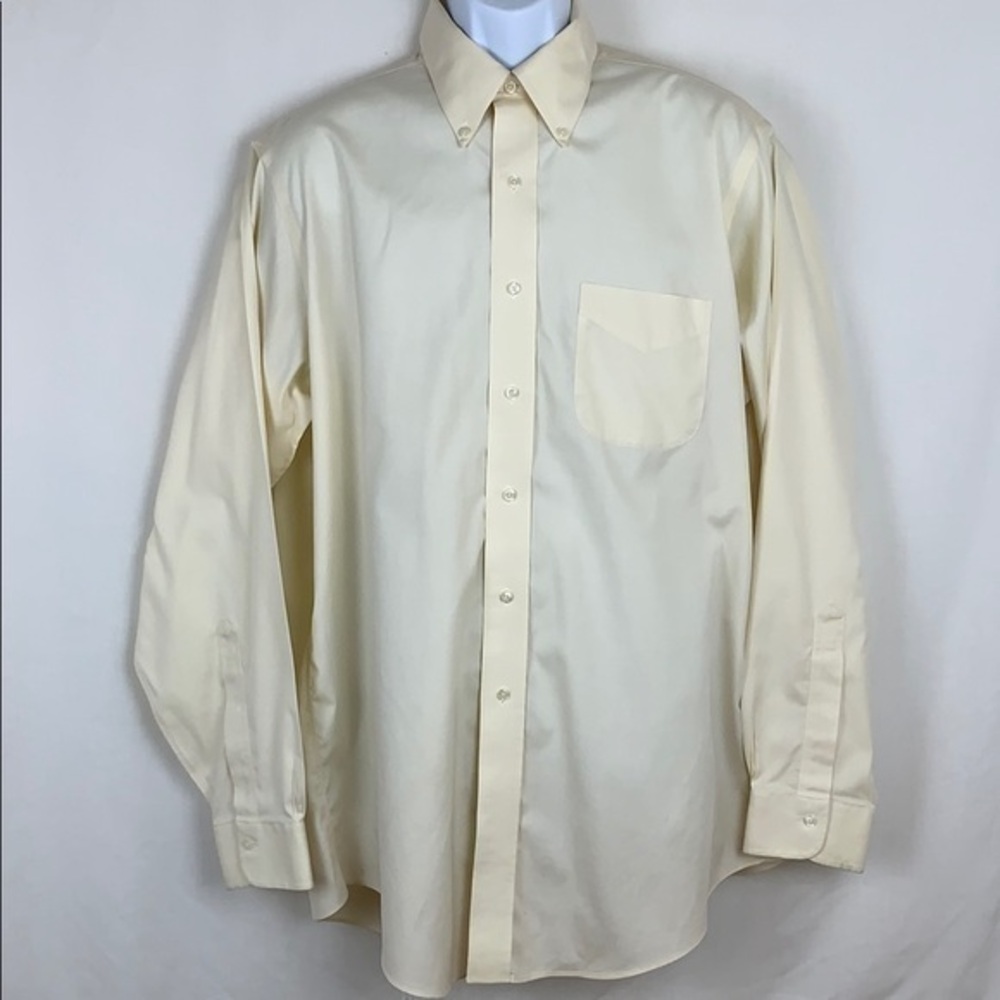Brooks brothers yellow casual shirt size 16 1/2-35